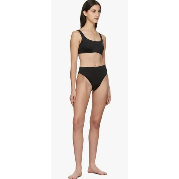 Nike NWT Ladies High Waisted Black Swim Bikini Bottoms - Picture 1 of 7
